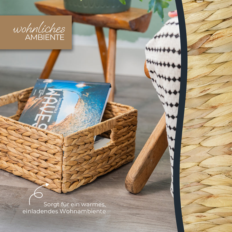 Flechtkorb HMF 37243-S4 4er Set für Kallax 30x34x15 cm