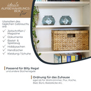 Aufbewahrungskorb geflochten aus Wasserhyazinthe passend für Billy Regal HMF 37249-S2