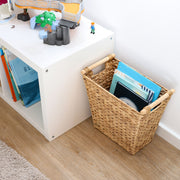 Papierkorb eckig aus Wasserhyazinthe fürs Büro von HMF