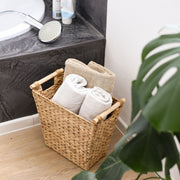 Papierkorb eckig aus Wasserhyazinthe fürs Büro von HMF