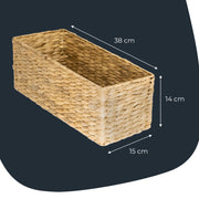 Aufbewahrungskorb Badezimmer aus Wasserhyazinthe 38 cm von HMF 2 Stück