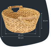 Runder Aufbewahrungskorb 30 cm mit Holzgriffen von HMF