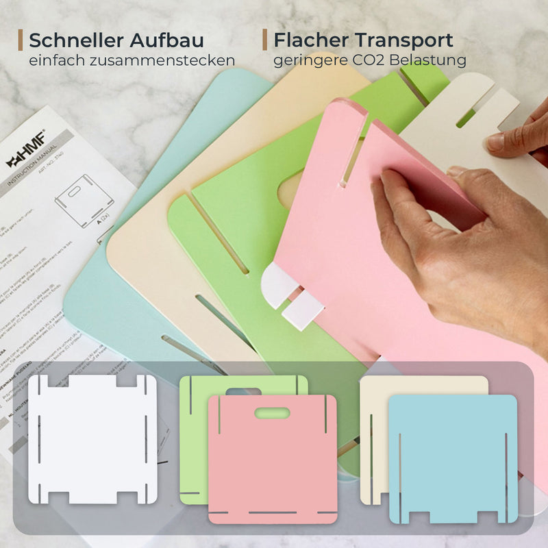Zusammensteckbare Holzbox 25 cm Mehrfarbig Aufbewahrungsbox für Bücherregale mit einer Tiefe von 25 cm 2 Stück