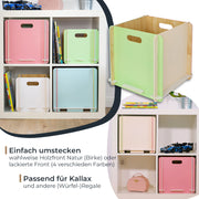 Zusammensteckbare Holzbox 32 cm Mehrfarbig Aufbewahrungsbox passend für Kallax und Expedit