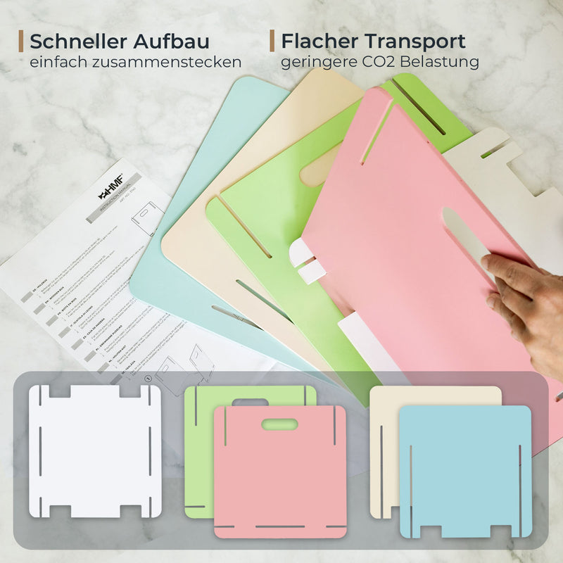 Zusammensteckbare Holzbox 32 cm Mehrfarbig Aufbewahrungsbox passend für Kallax und Expedit 4 Stück