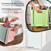 Zusammensteckbare Holzbox 32 cm Mehrfarbig Aufbewahrungsbox passend für Kallax und Expedit 2 Stück