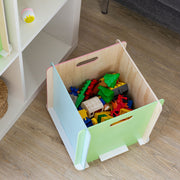 Zusammensteckbare Holzbox 32 cm Mehrfarbig Aufbewahrungsbox passend für Kallax und Expedit 2 Stück