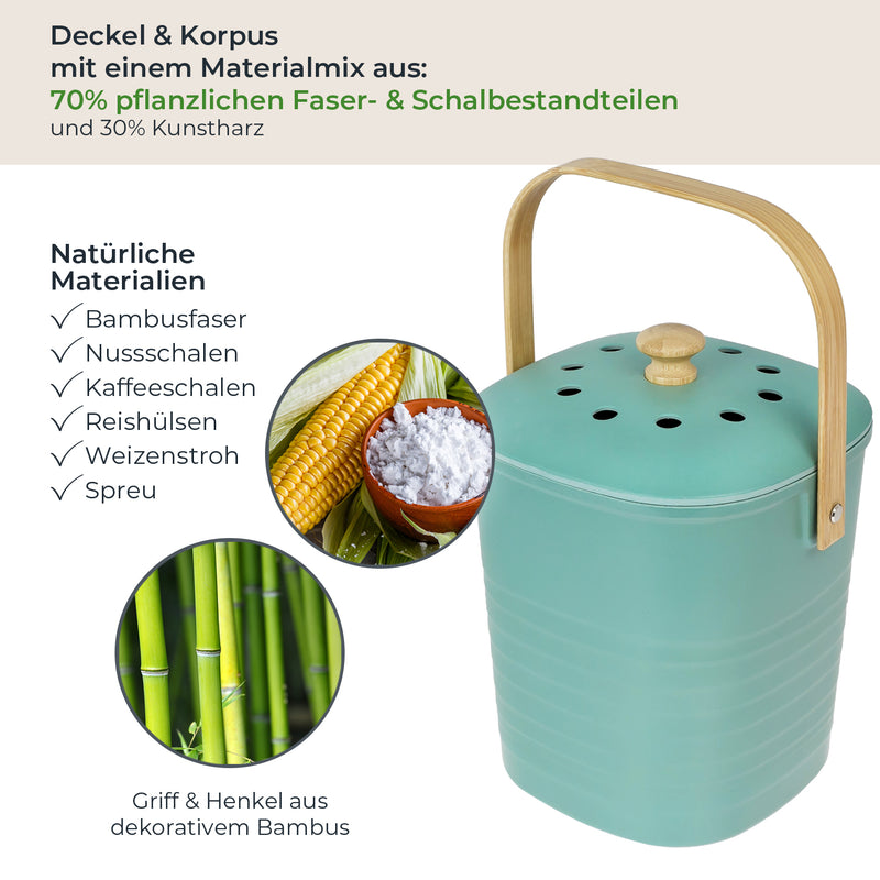 Biomülleimer, geruchsdicht, verschiedene Farben und Größen, HMF 3780