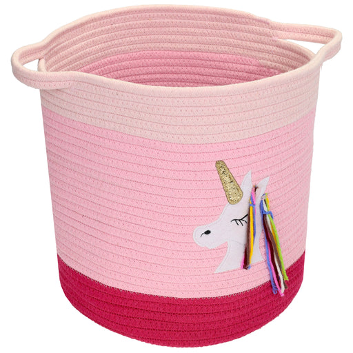 Aufbewahrungskorb aus Baumwolle, Einhorn, HMF 39020-30CM-EIN, 30,5 x 30,5 cm