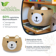 Aufbewahrungskorb mit versteckten Griffen für Kinderzimmer aus Baumwolle