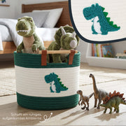 Aufbewahrungskorb aus Baumwolle, Dinosaurier, HMF 39023-DIN, 30 x 24 cm