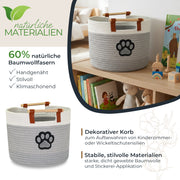 Aufbewahrungskorb aus Baumwolle, Hundepfote, HMF 39023-HUN, 30 x 24 cm