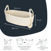 Baumwollkorb Badezimmer, Korb für Toilettenpapier, HMF 39030-38CM-30, 38,5x15,5x14cm