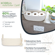 Baumwollkorb Badezimmer, Korb für Toilettenpapier, HMF 39030-38CM-30, 38,5x15,5x14cm