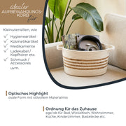 HMF Aufbewahrungskorb mit verlängerten Griffen | 39080-01 | 2er Set | 30 x 22 x 19 cm | Weiß