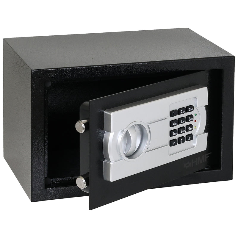 Möbeltresor mit einem Elektronikschloss von HMF mit den Maßen 31 x 20 x 20 cm in Schwarz