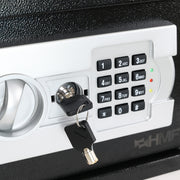 Möbeltresor mit einem Elektronikschloss von HMF mit den Maßen 31 x 20 x 20 cm in Schwarz