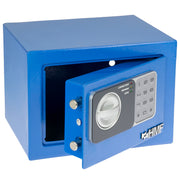 Möbeltresor mit Elektroschloss von HMF mit 23 cm Breite in Blau