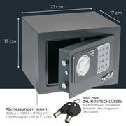 Möbeltresor mit Elektroschloss von HMF mit 23 cm Breite in Anthrazit