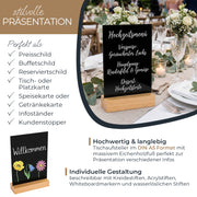 Tischaufsteller Kreidetafel mit Holzfuß HMF 4645 DIN A5 Hochformat schwarzTischaufsteller Kreidetafel mit Holzfuß HMF 4645 DIN A5 Hochformat schwarz