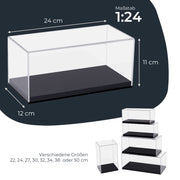 Acryl Vitrine für Modellautos Figuren HMF 46801 24 x 12 x 11 cm quer robust