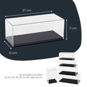 Acryl Vitrine für Modellautos Figuren HMF 46801 27 x 12 x 11 cm quer robust