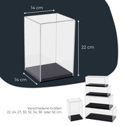 Acryl Vitrine für Modellautos Figuren HMF 46801 14 x 14 x 22 cm hoch robust
