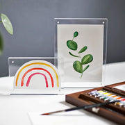 Magnetischer Bilderrahmen von HMF mit transparentem Hintergrund aus Acryl und den Maßen 15 x 21 cm