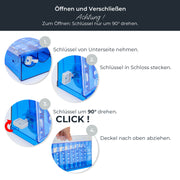 Münzsortierer von HMF mit 24 cm Breite in Blau
