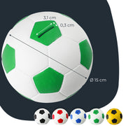 Spardose im Fußball-Look von HMF mit 15 cm Durchmesser in Grün
