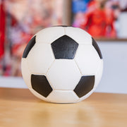 Spardose im Fußball-Look von HMF mit 15 cm Durchmesser in Gelb