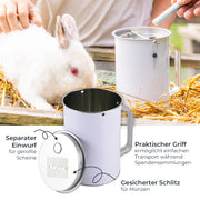 Spendendose mit Griff von HMF mit den Maßen 14.5 x 10 cm in Lichtgrau