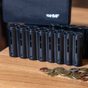 Euro-Münzsortierer 20.5 cm HMF 48820-02 für Kellnerbörse Schwarz 8 Münzrillen für den täglichen Gebrauch