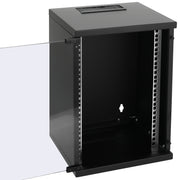 10 Zoll Serverschrank mit 9 Höheneinheiten von HMF mit 300 mm Tiefe in Schwarz