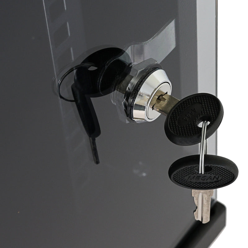 10 Zoll Serverschrank mit 9 Höheneinheiten von HMF mit 300 mm Tiefe in Schwarz