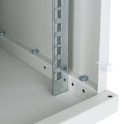 10 Zoll Serverschrank mit 9 Höheneinheiten von HMF mit 300 mm Tiefe in Lichtgrau