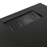 HMF Netzwerkschrank Serverschrank 10 Zoll 12 HE 300 mm Tiefe Voll montiert Glastür Schwarz