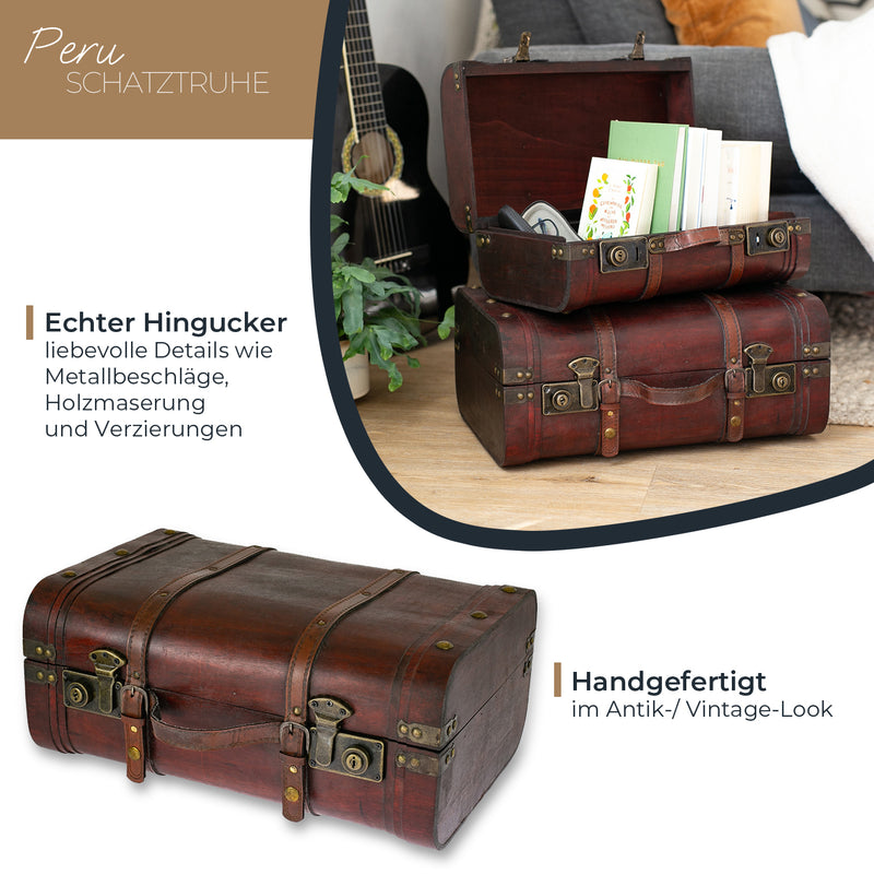 Schatztruhe Peru Vintage Koffer, HMF 6412