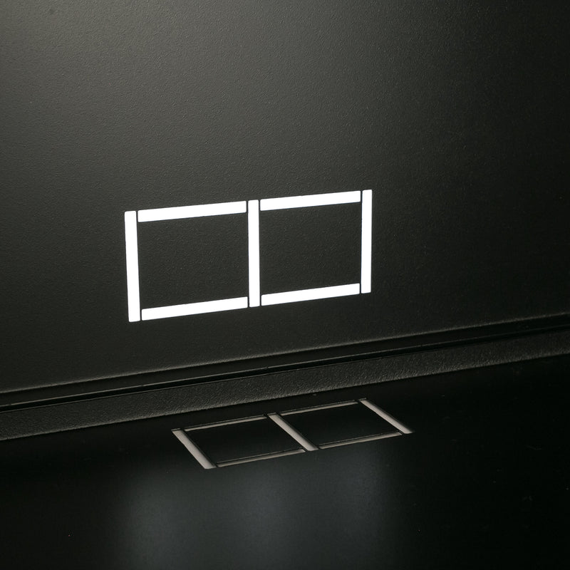 Unmontierter 19 Zoll Serverschrank von HMF mit 4 Höheneinheiten in Schwarz