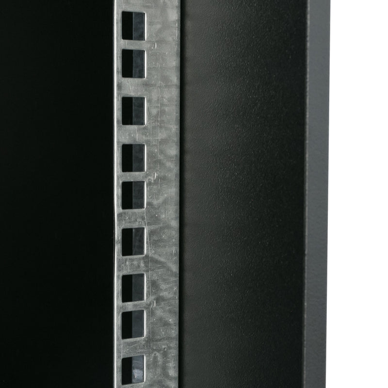 Unmontierter 19 Zoll Serverschrank von HMF mit 12 Höheneinheiten in Schwarz