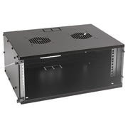 Unmontierter 19 Zoll Serverschrank von HMF mit 4 Höheneinheiten in Schwarz