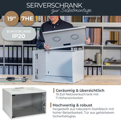 Serverschrank 19 Zoll unmontiert, HMF 65700