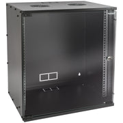 Unmontierter 19 Zoll Serverschrank von HMF mit 12 Höheneinheiten in Schwarz