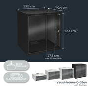 Serverschrank 19 Zoll unmontiert HMF 65712-02 12 HE Schwarz