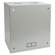 Unmontierter 19 Zoll Serverschrank von HMF mit 12 Höheneinheiten in Lichtgrau