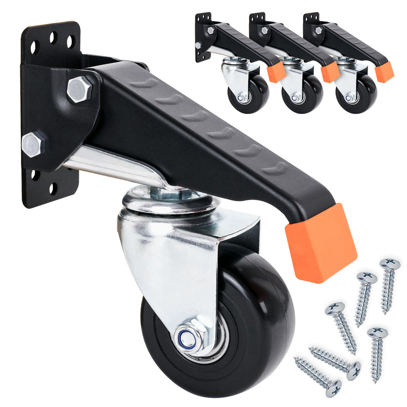 Schwerlastrollen absenkbar für Werkbank 4er Set HMF 6750 65 mm Schwarz