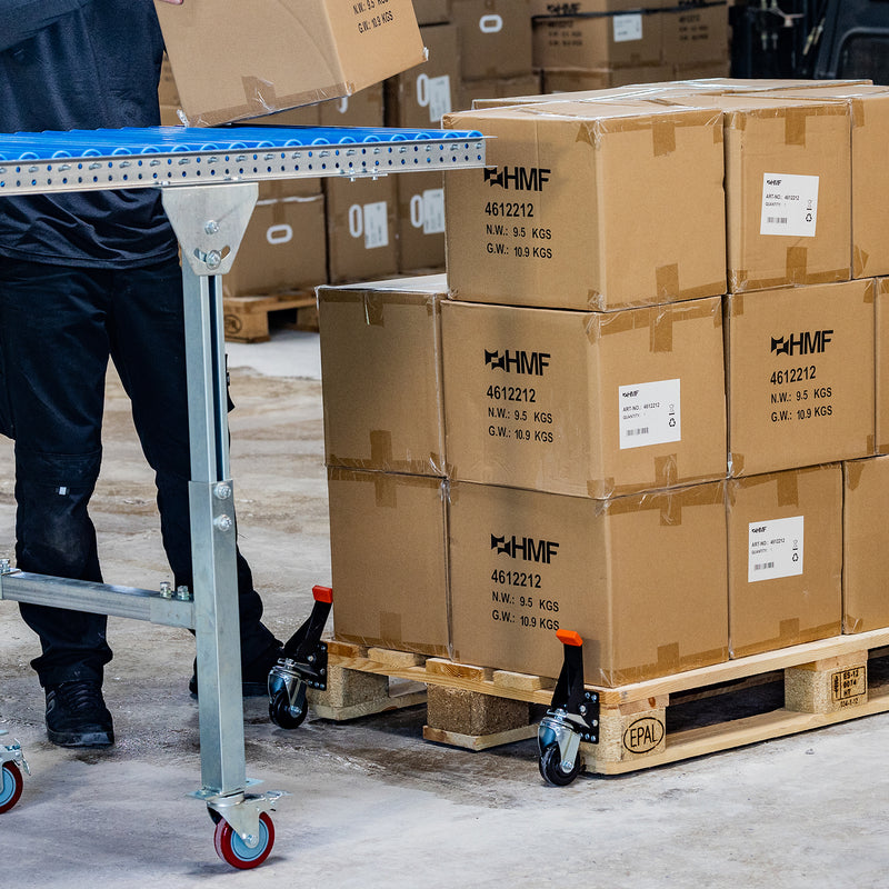 Schwerlastrollen absenkbar für Werkbank 4er Set HMF 6750 65 mm Schwarz für schwere Last geeignet