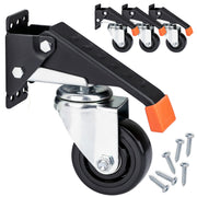 Schwerlastrollen absenkbar für Werkbank 4er Set HMF 6750 76 mm Schwarz