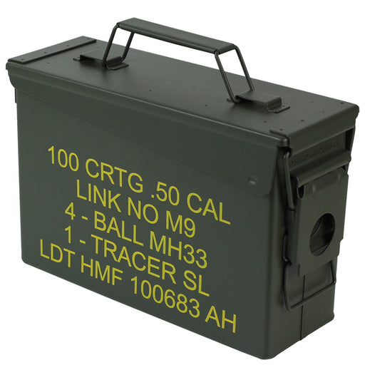 Munitionskoffer, US Ammo Box, Metallkiste, HMF 70010, 27,5 x 17,5 x 9,5 cm, Grün