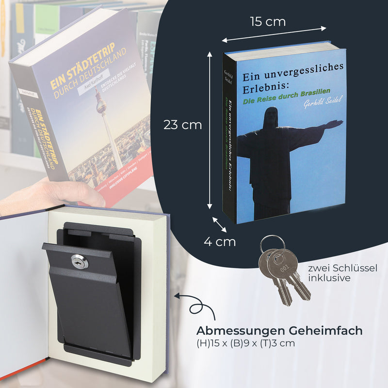 Buchtresor Brasilien mit echten Papierseiten von HMF